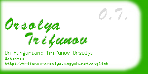 orsolya trifunov business card